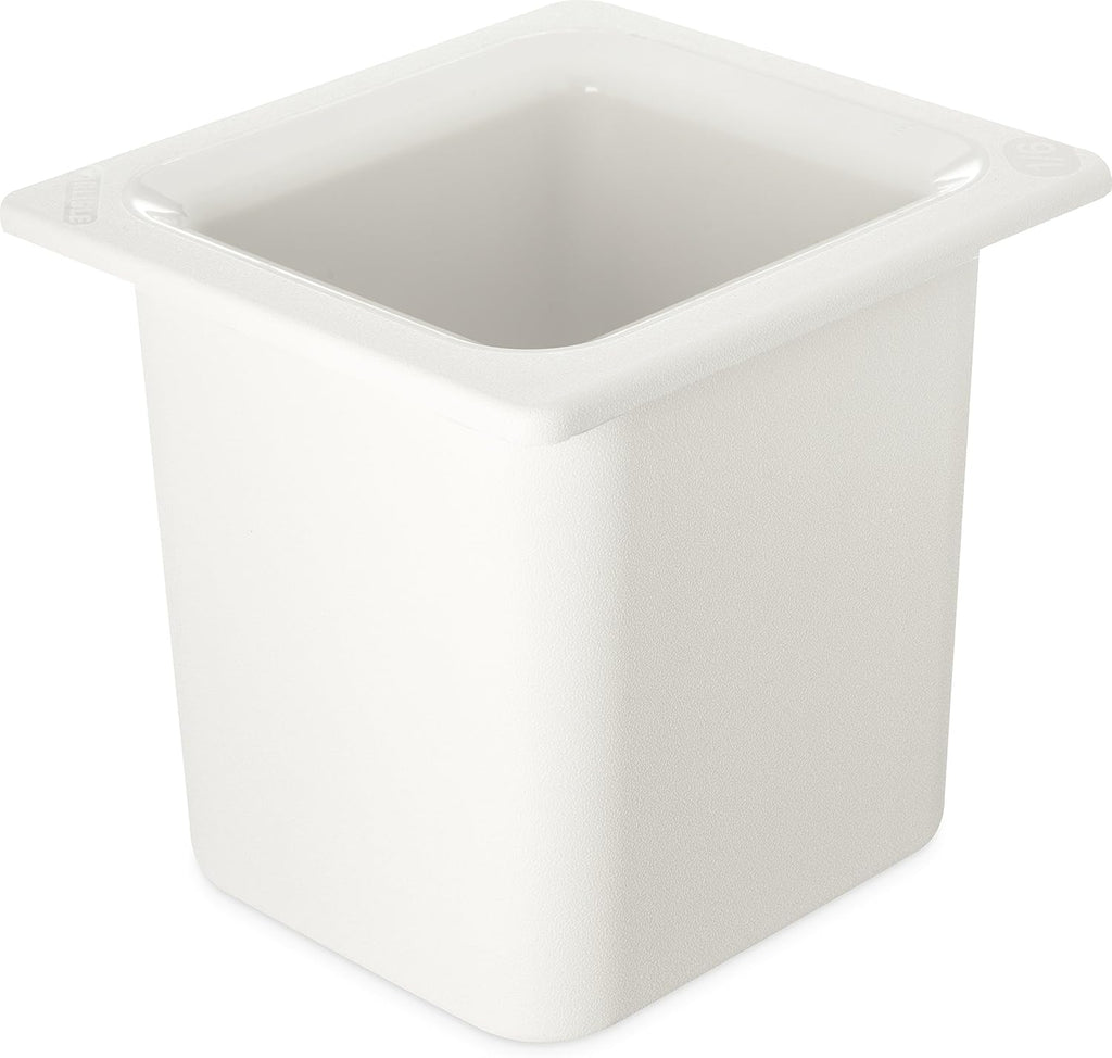 White Half-Size Food Pan, 6 quart, Pack of 2 N504