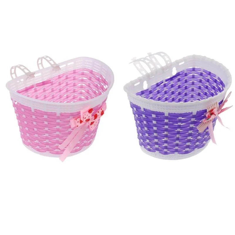 2Pcs Kids Cycling Bike Handlebar Bag Front Basket Pouch Detachable U446