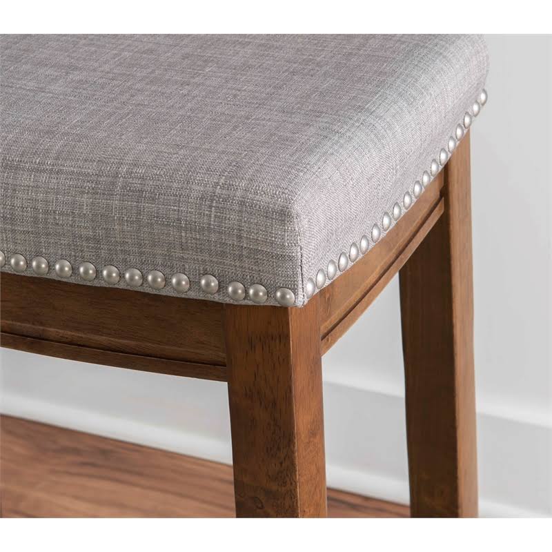 Rustic Brown Wood Counter Stool Q119928
