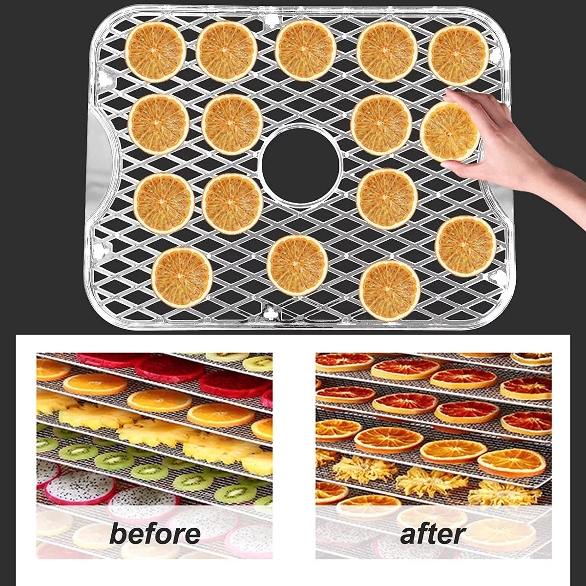 Electric Food Dehydrator with Adjustable Thermostat, 5-Tray K97013
