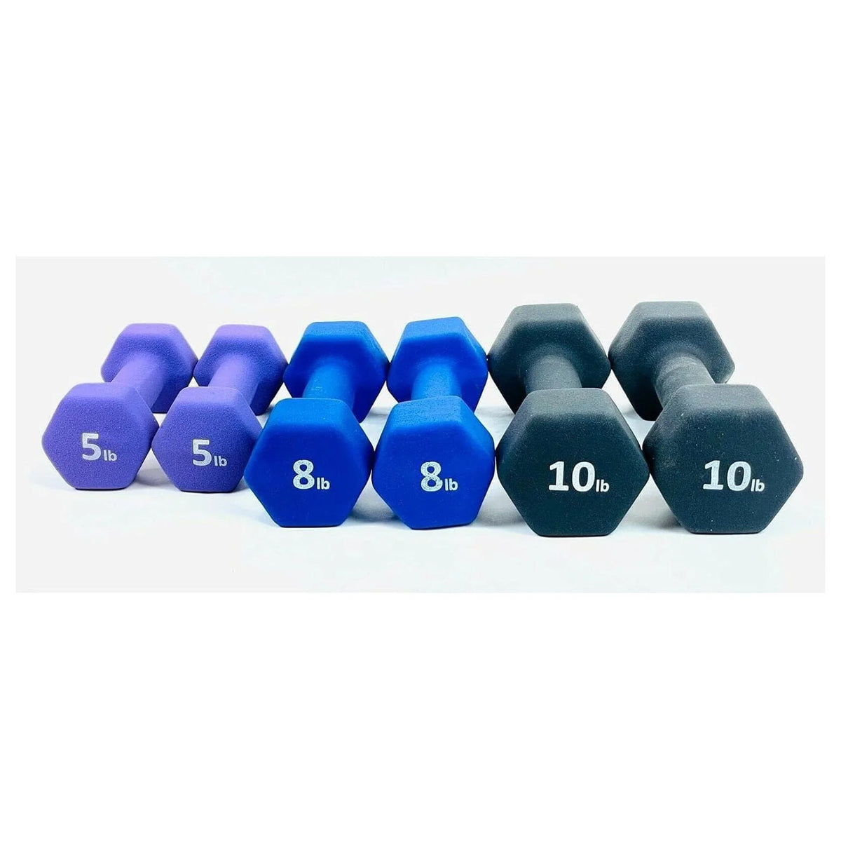 Neoprene Coated Dumbbell Hand Weight Set of 6 I327