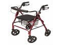 Red 4-Wheel Rollator E245