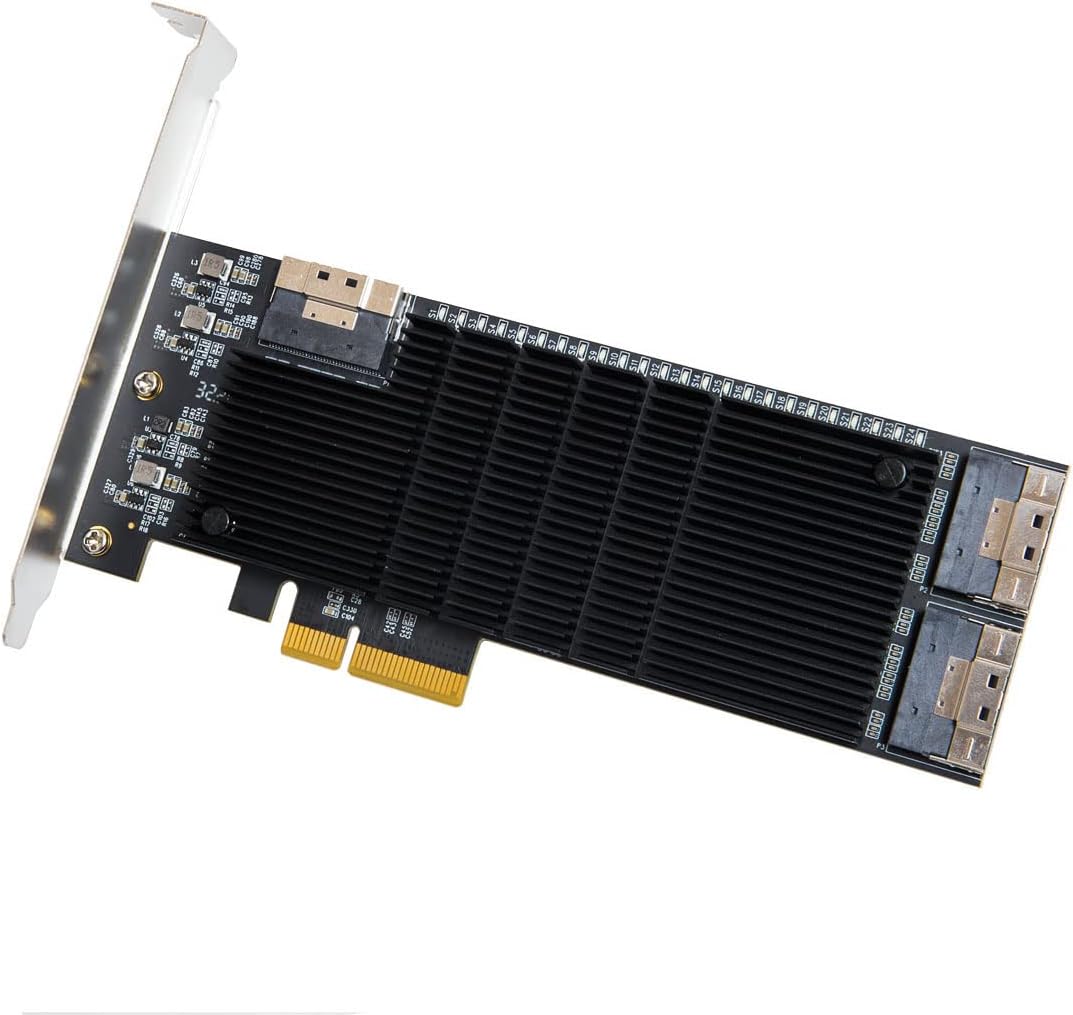10 Port SATA III to PCIe 3.0 x1 Non-RAID Expansion Card Low Profile Bracket A356731