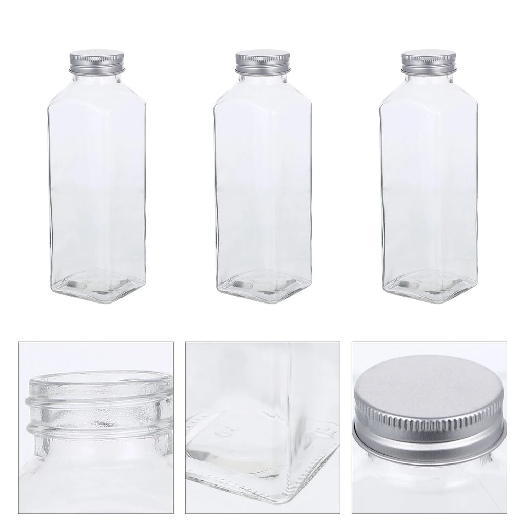 6 Pcs Glass Storage Bottles with Lid X897