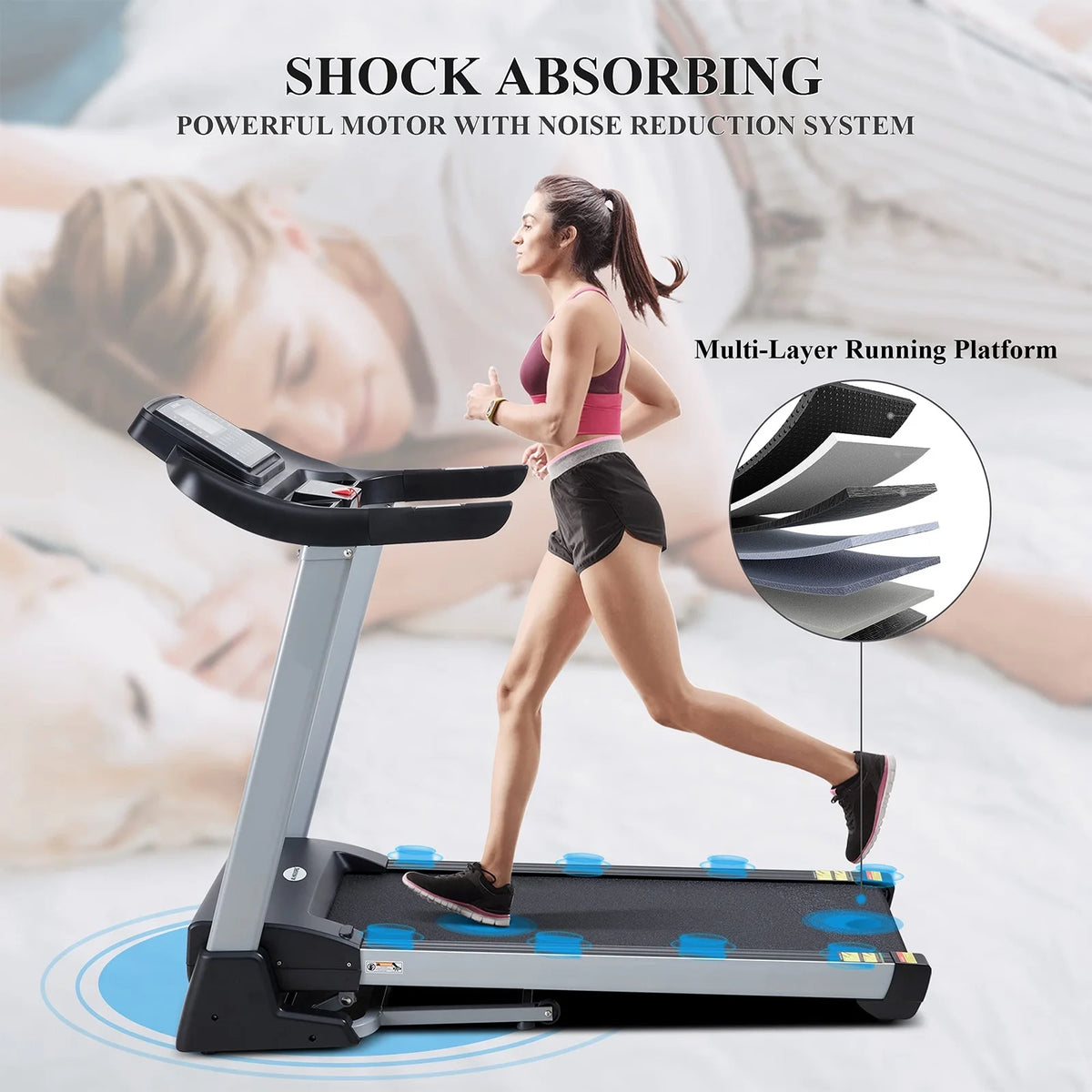 Folding Treadmill with 15% Electric Incline Z569012