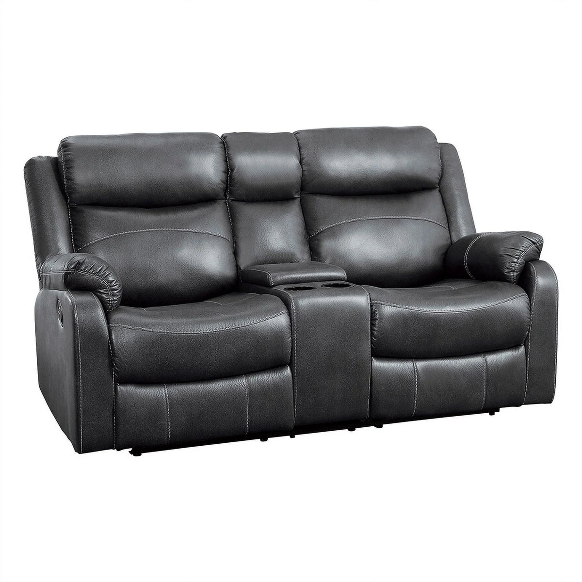 Dark Gray Microfiber 2-Piece Reclining Sofa Set M188575