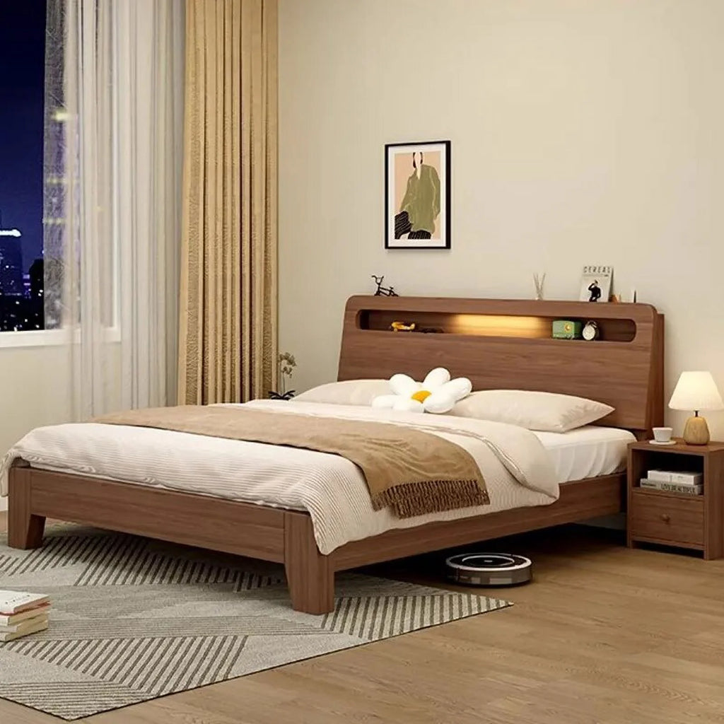 King Size Wooden Bed Frame with Storage B8758