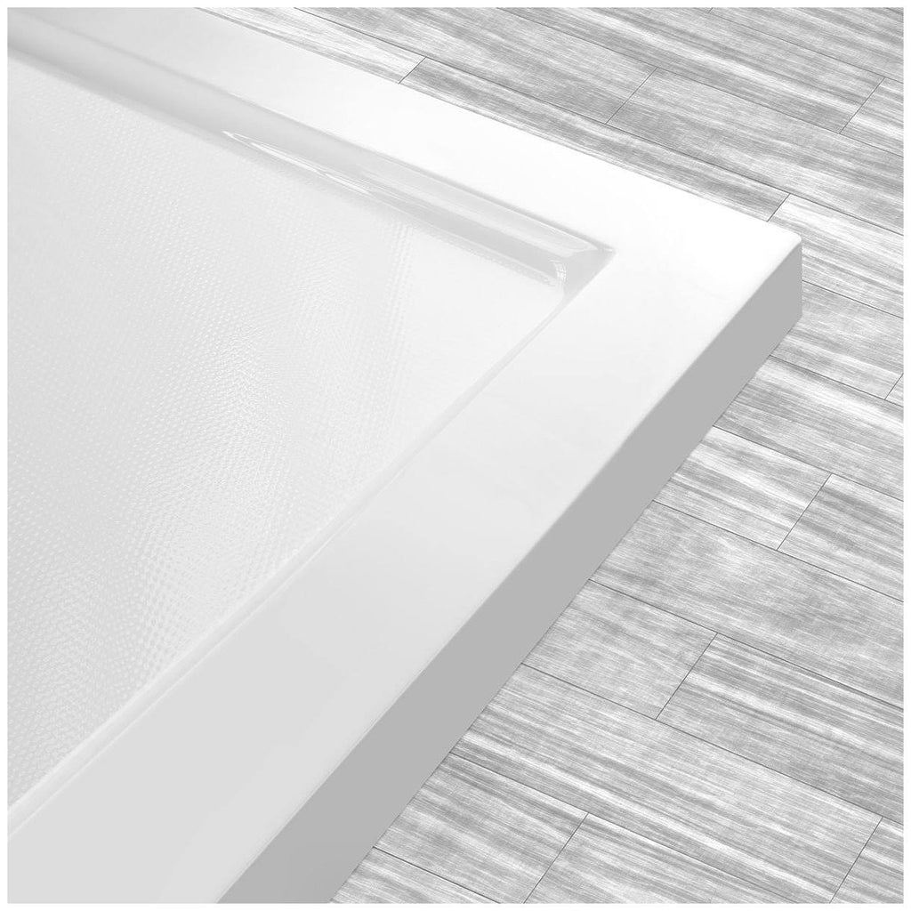 36 x 36 Right Double Threshold Shower Pan Base Wall Corner Center Drain S5124
