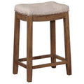 Rustic Brown Wood Counter Stool Q119928